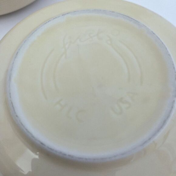 VTG Homer Laughlin HLC Fiesta Coupe Bowls (Set of 3) Ivory Aprox 6 7/8" - Picture 4 of 9